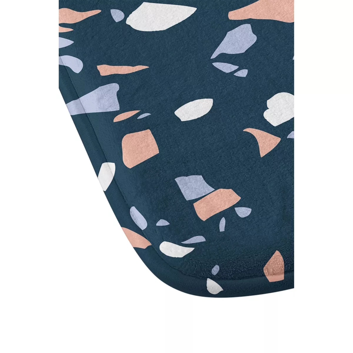 Emanuela Carratoni So Blue Terrazzo Bath Mat Blue - Deny Designs