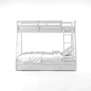 Twin Over Full Kids' Emma Bunk Bed White - ioHOMES