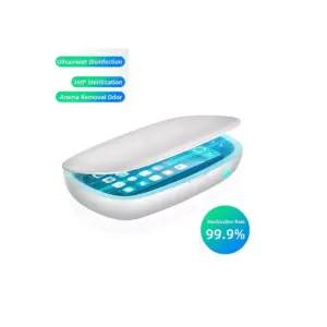 UVC Phone Cleaner Sanitizer and Sterilizer Disinfection Box, with 10 Watts Wireless Charging, 360 degree Sterilization, Odor Removal and Aroma