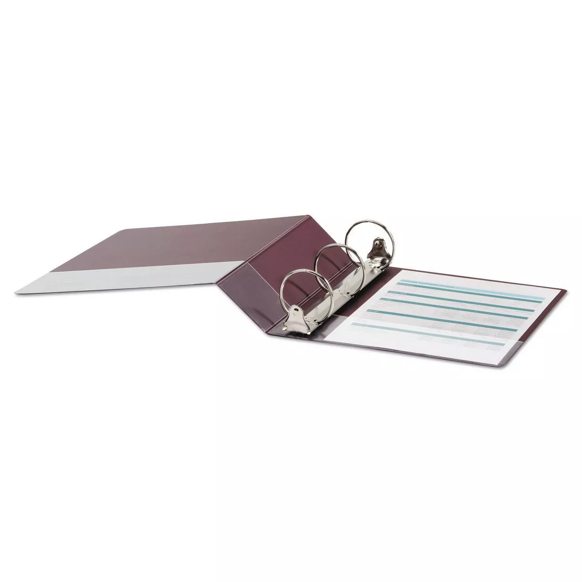 Universal Suede Round Ring Binder With Label Holder, 3