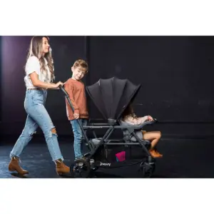 Joovy Caboose S Sit Stand Double Stroller - Gray Melange