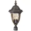 John Timberland Traditional Outdoor Light Post Fixture Veranda Bronze 24 1/2" Champagne Hammered Glass for Garden Yard Driveway