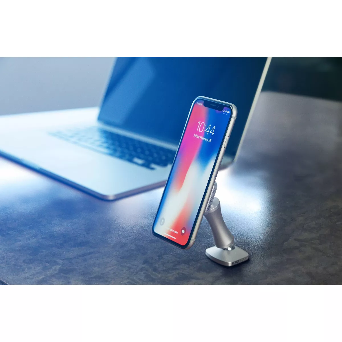Scosche Magic Mount Elite Double Pivot Adhesive Mobile Device Stand SIlver