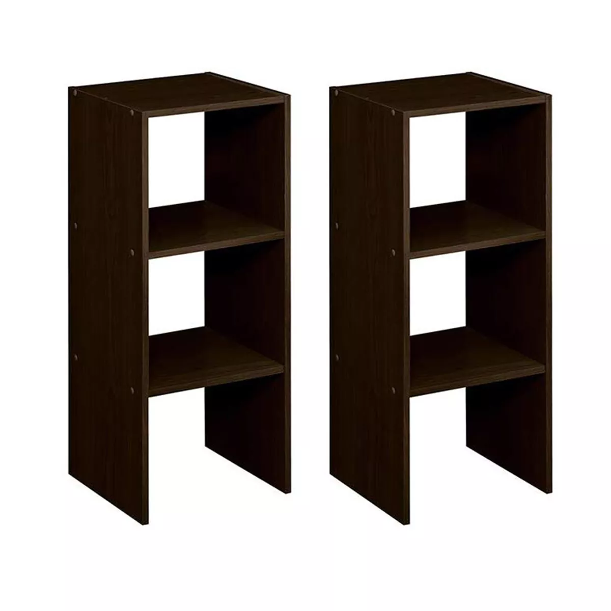 ClosetMaid 895600 Decorative Home Stackable 2-Cube Organizer Storage 31-Inch, Espresso (2 Pack)
