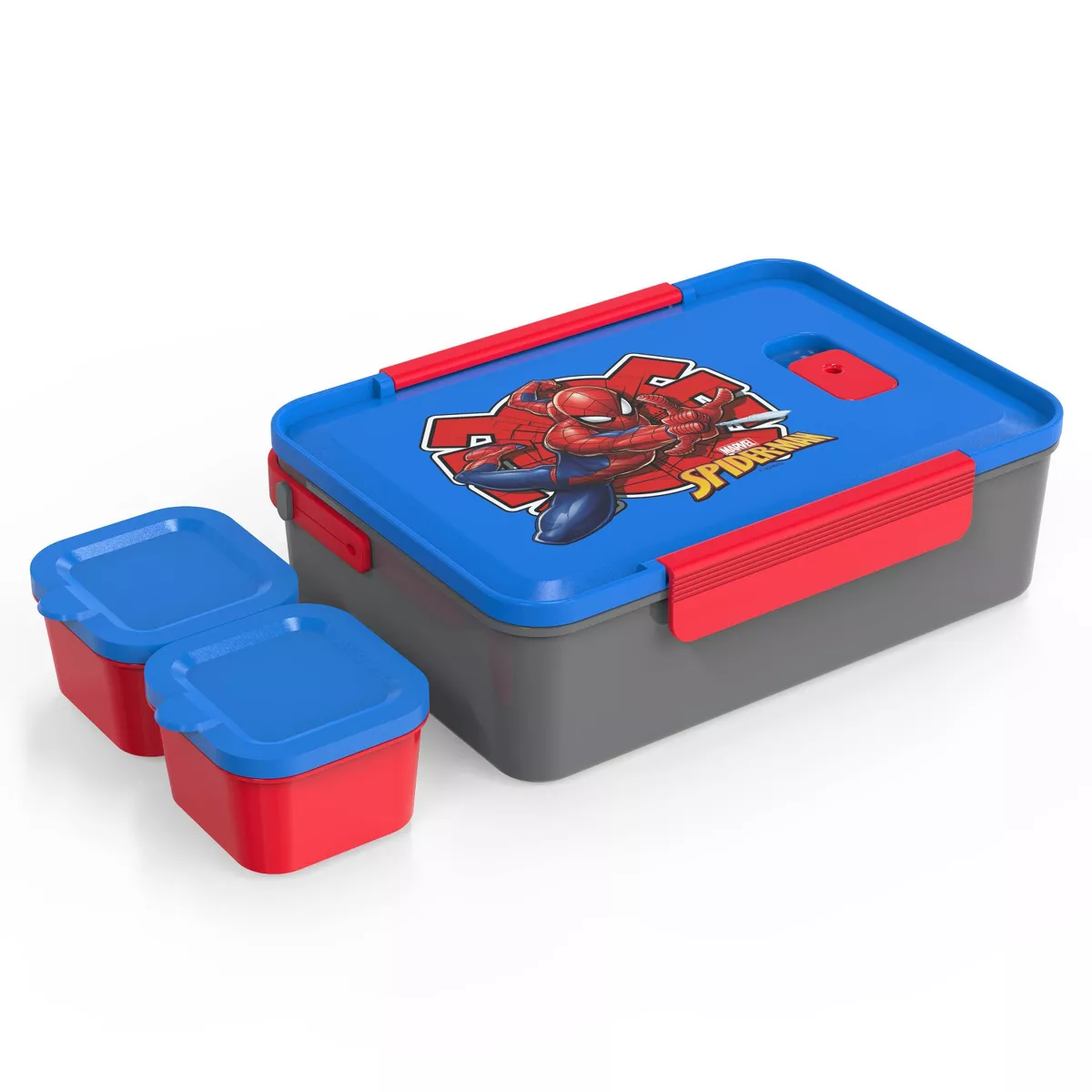 Marvel Spider-Man 50oz Plastic 3-Section Food Storage Container - Zak Designs