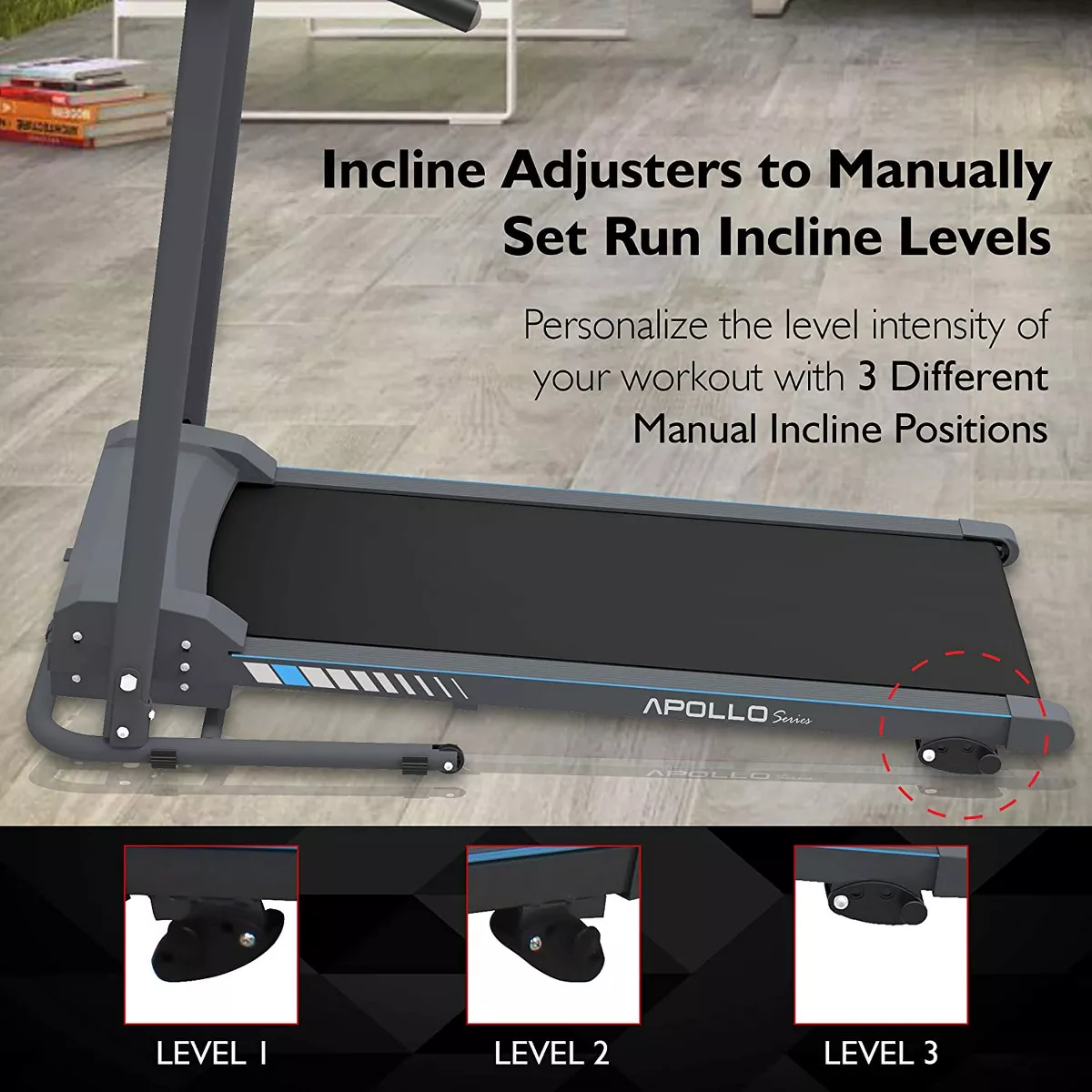 SereneLife SLFTRD20 Bluetooth Smart Digital Folding Treadmill Cardio Machine Home Gym Fitness Equipment with MP3 Player, Incline and Built In Speakers