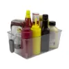Home Basics Large Pull-Out Plastic Storage Bin with Soft Grip Handle, Clear