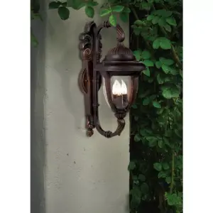 John Timberland Traditional Outdoor Wall Light Fixture Bronze Double Arm 21 1/2
