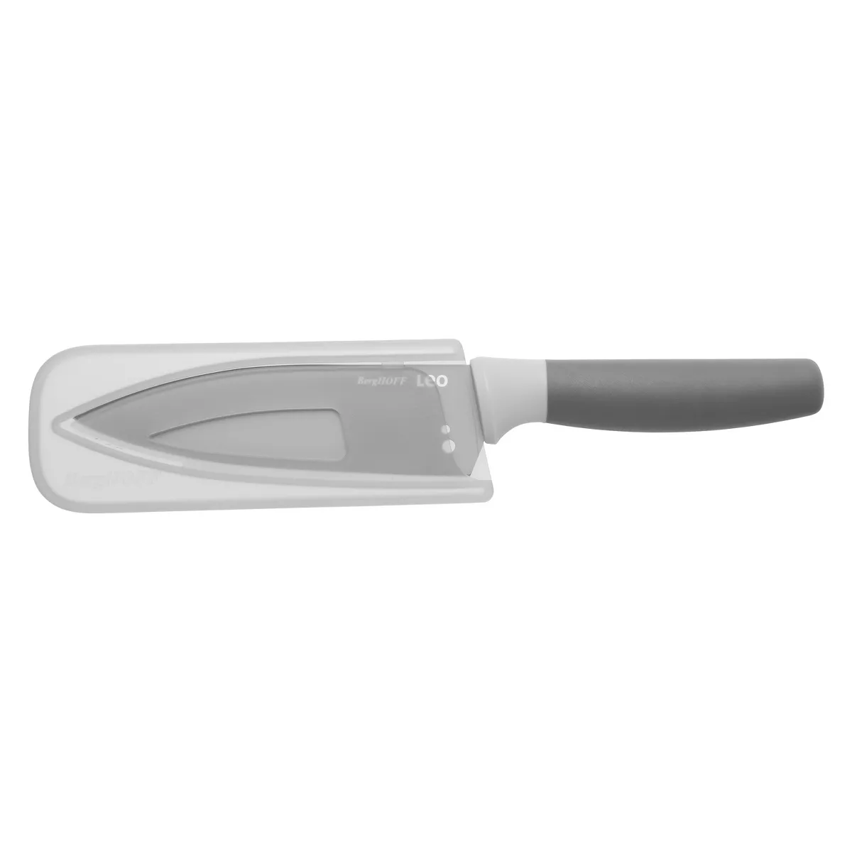 BergHOFF Leo 5.5" Stainless Steel Chef Knife with Herb Stripper, Gray