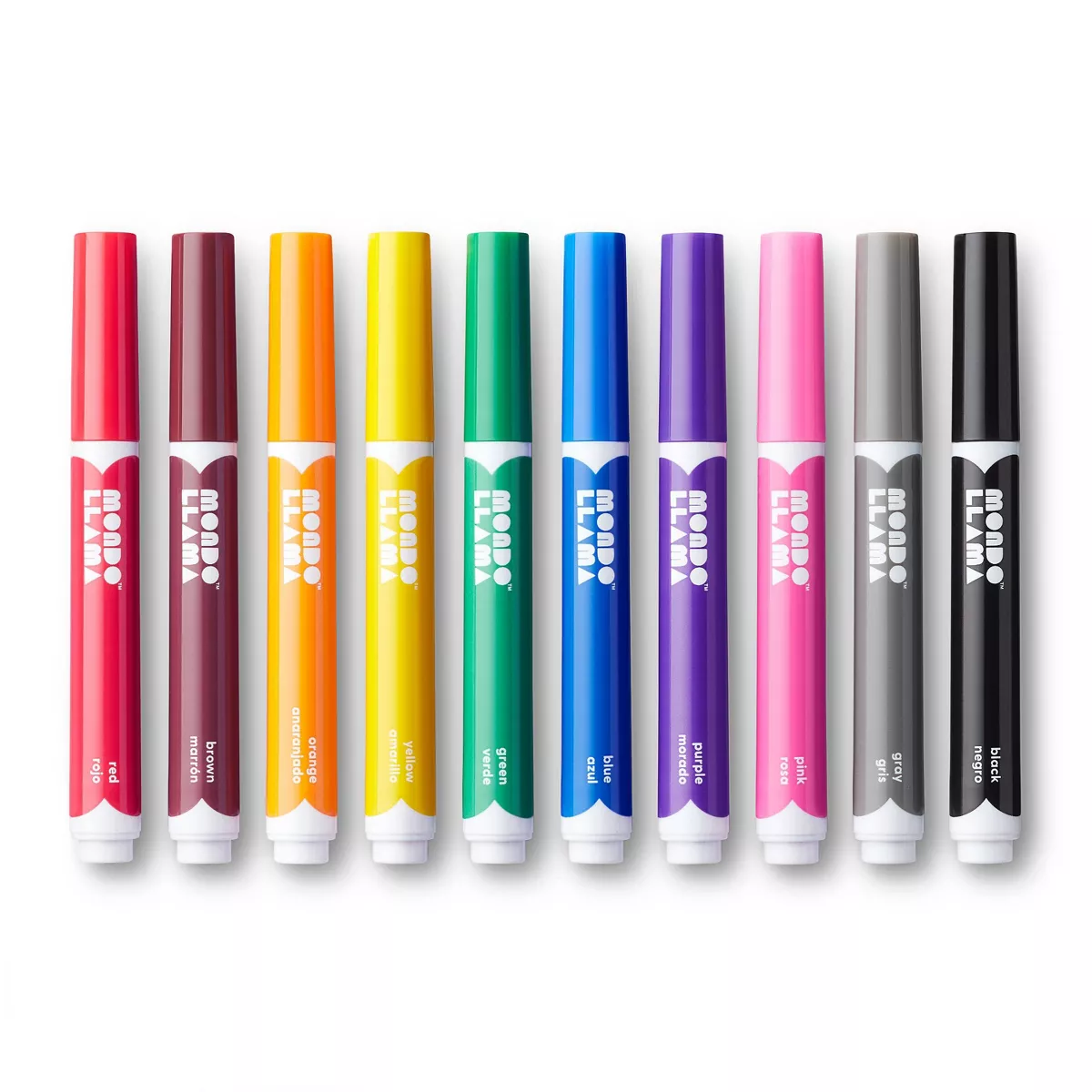 10ct Washable Markers Broad Tip Classic Colors - Mondo Llama™