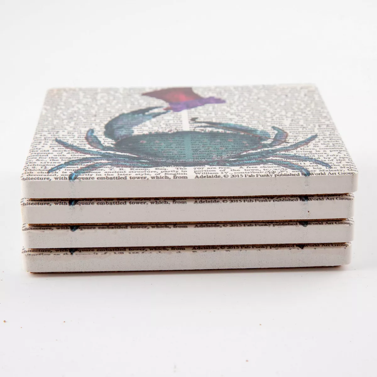 Thirstystone Fishing Lines Coasters Set of 4 - The Dandy Crab