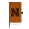 NCAA Nebraska Cornhuskers Laser Engraved Brown Leather Padfolio
