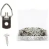100 D Ring Picture Hangers with 100 Screws, 1 Hole (3/16 x 5/8 inch, 200 Pieces)