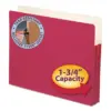 Smead 1 3/4" Exp Colored File Pocket Straight Tab Letter Red 73221