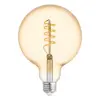 General Electric VintaG40 Globe Spiral Amber LED Light Bulb White