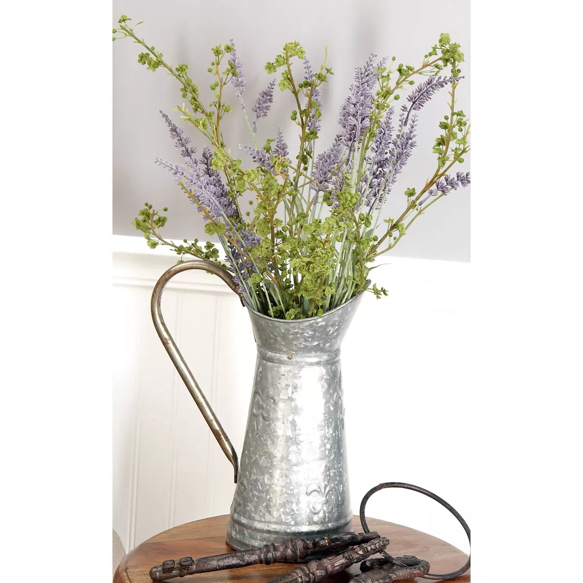 Rectangular Hammered Metal Watering Jug Planter Gray - Olivia & May