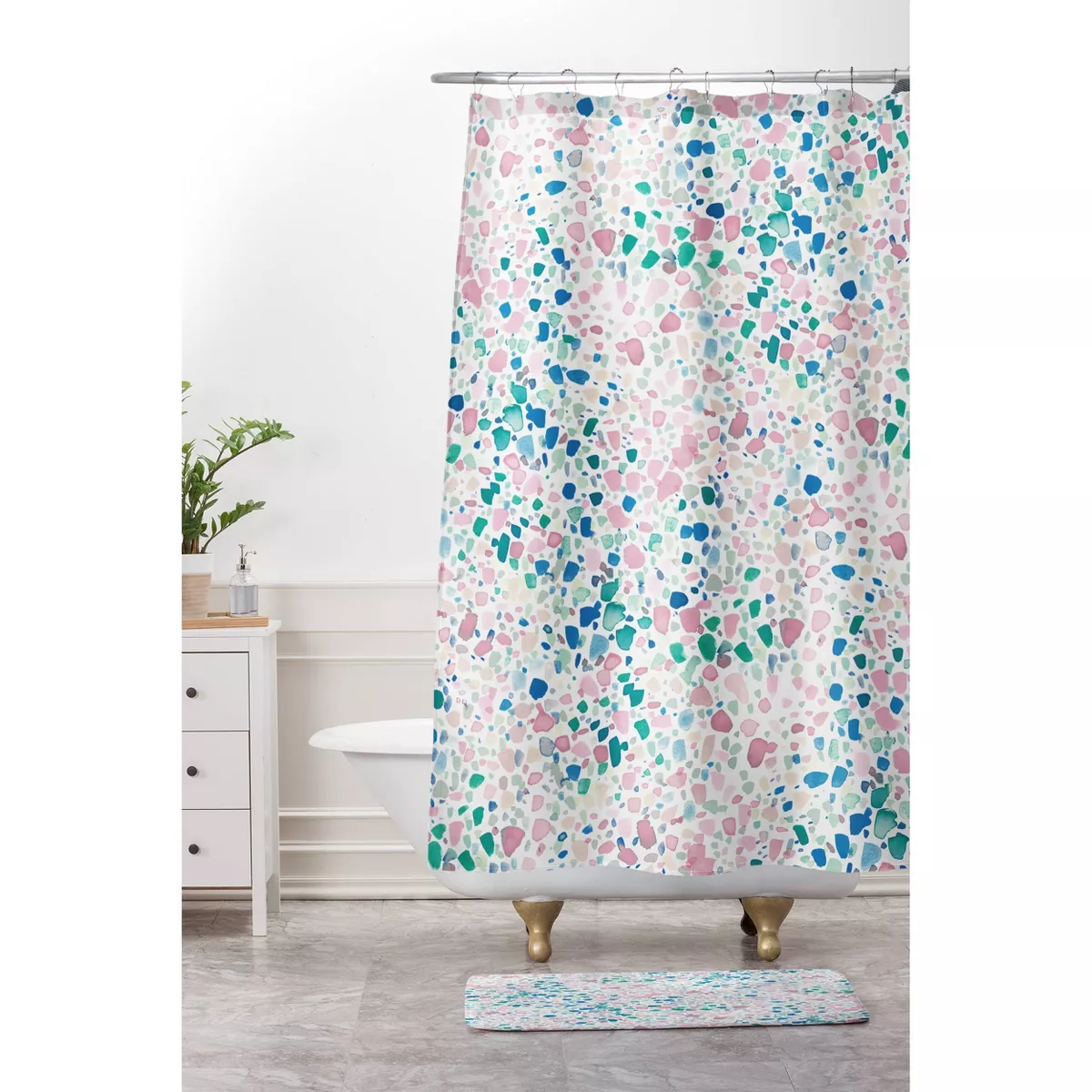 Jacqueline Maldonado Magic Terrazzo Pink Bath Mat - Deny Designs