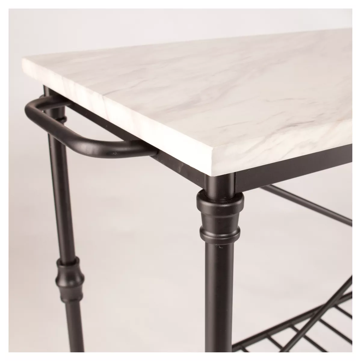 Morley Kitchen Island - Matte Black - Aiden Lane