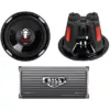 2 BOSS P126DVC 12" 2300W Car Subwoofers Subs + AR16002 2 Channel Amplifier Amp