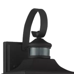 John Timberland Mission Outdoor Wall Light Fixture Textured Black 14 1/4