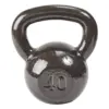 Everyday Essentials All Purpose Solid Cast Iron Single 40 Pound Kettlebell Weight with Flat Bottom and Wide Handle, For Home or Gym Workouts