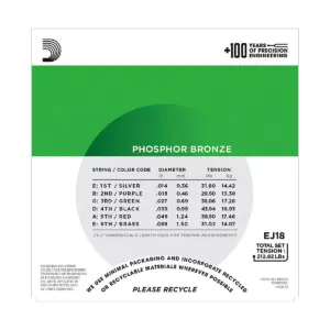 D'Addario EJ18 PB Heavy Acoustic Guitar Strings Set