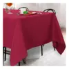 55"x55" Square Polyester Stain Resistant Solid Tablecloths Red - PiccoCasa