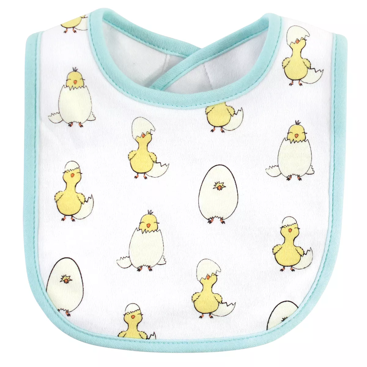 Hudson Baby Infant Girl Cotton Bib and Sock Set, Easter Chicks, One Size