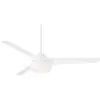 52" Casa Vieja Modern 3 Blade Ceiling Fan with Light LED Dimmable Remote Matte White Opal Glass for House Bedroom Living Room Home