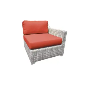 Fairmont 8pc Patio Sectional Seating Set with Club Chairs & Cushions - Tangerine - TK Classics