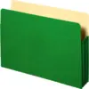 Business Source Accordion Pocket 3-1/2" Exp 11-3/4"x9-1/2" Green 26551