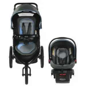 Graco FastAction Jogger LX Travel System with SnugRide Infant Car Seat - Cielo