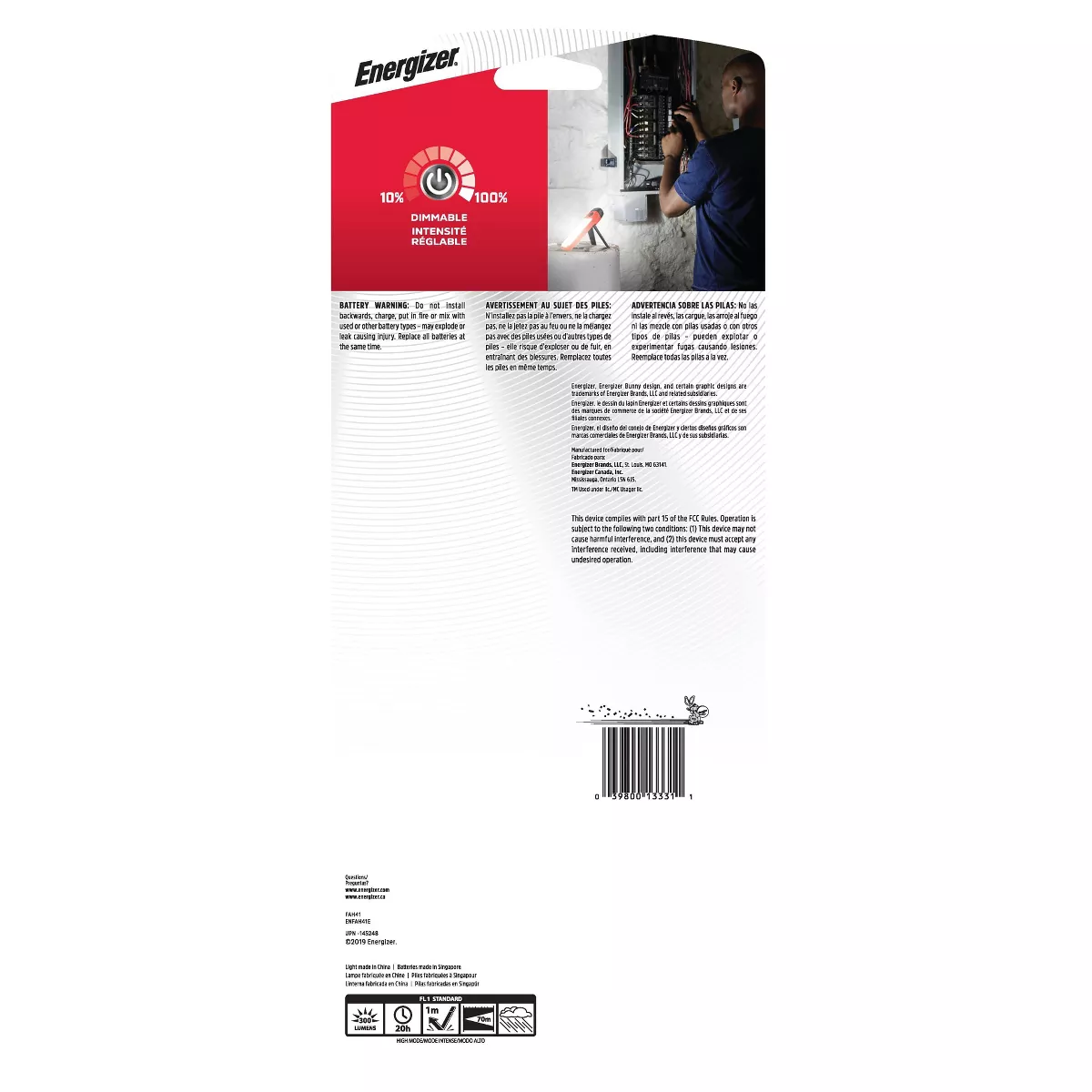Energizer Spot & Area LED FlashLight Red