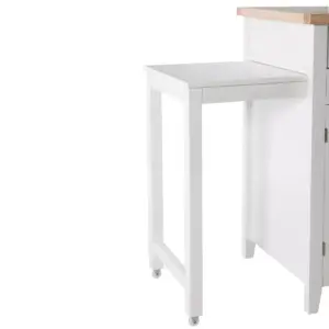 Sheridan Kitchen Cart - White - Linon