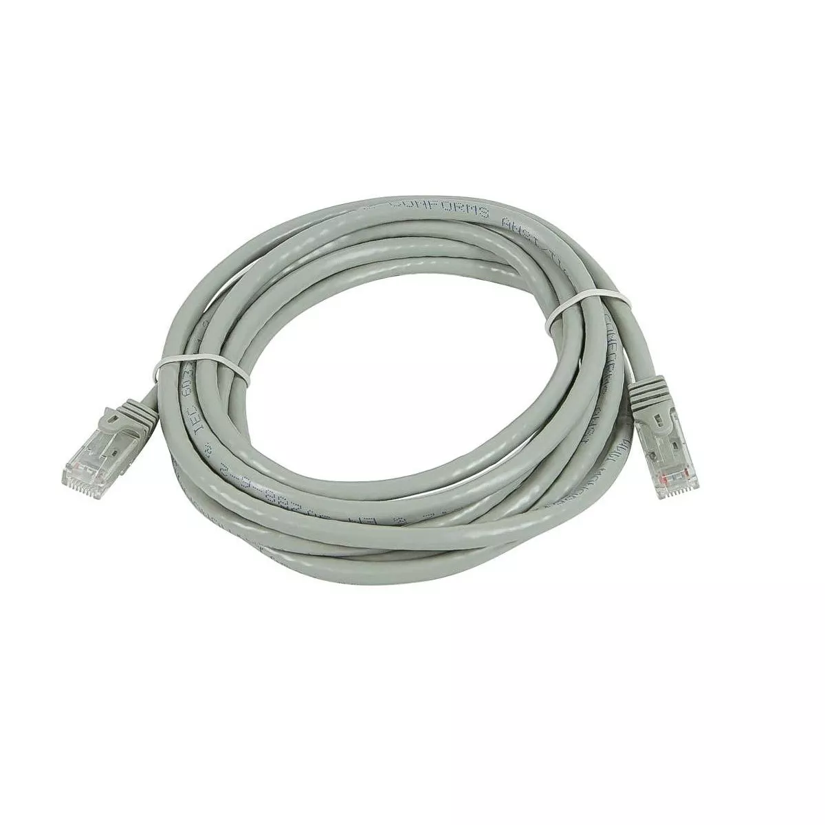 Monoprice Cat5e Ethernet Patch Cable - 10 Feet - Gray | Network Internet Cord - RJ45, Stranded, 350Mhz, UTP, Pure Bare Copper Wire, 24AWG - Flexboot