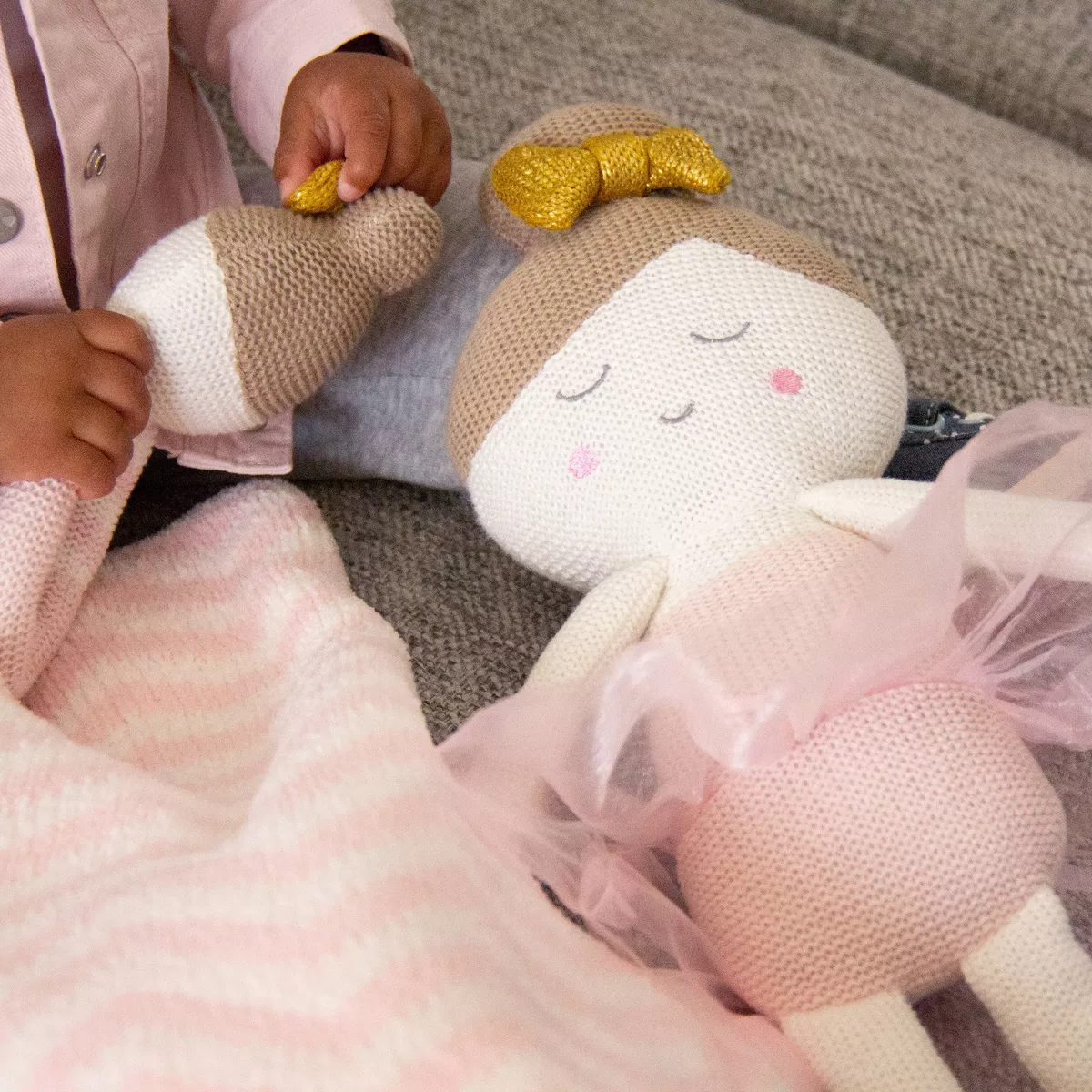 Living Textiles Baby Knit Plush Toy - Emma Ballerina