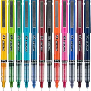 Pilot 12ct Precise V5 Rolling Ball Pens Extra Fine Point 0.5mm