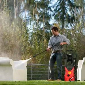 Costway 2030PSI Electric Pressure Washer Cleaner 1.7 GPM 1800W with Hose Reel Red