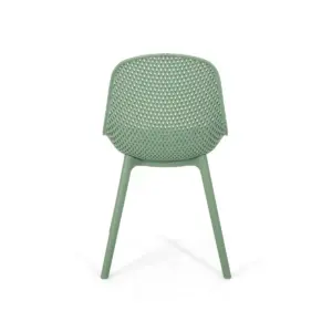 Posey 2pk Resin Modern Dining Chairs - Green - Christopher Knight Home