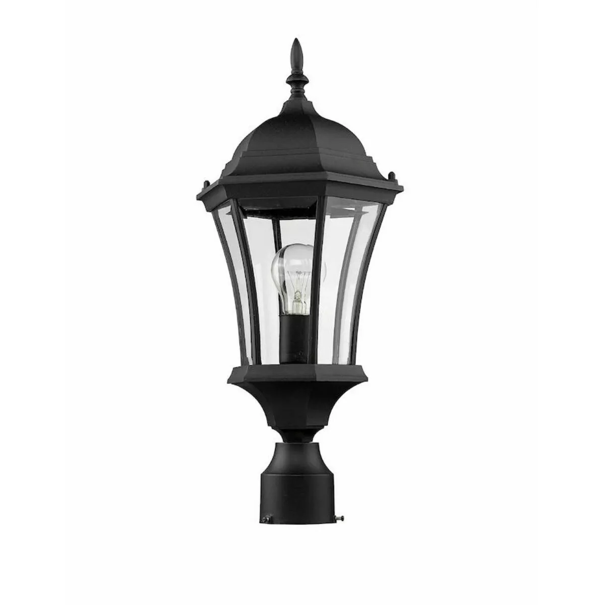 1 Light Outdoor Incandescent Post Sconce Black - Aurora Lighting