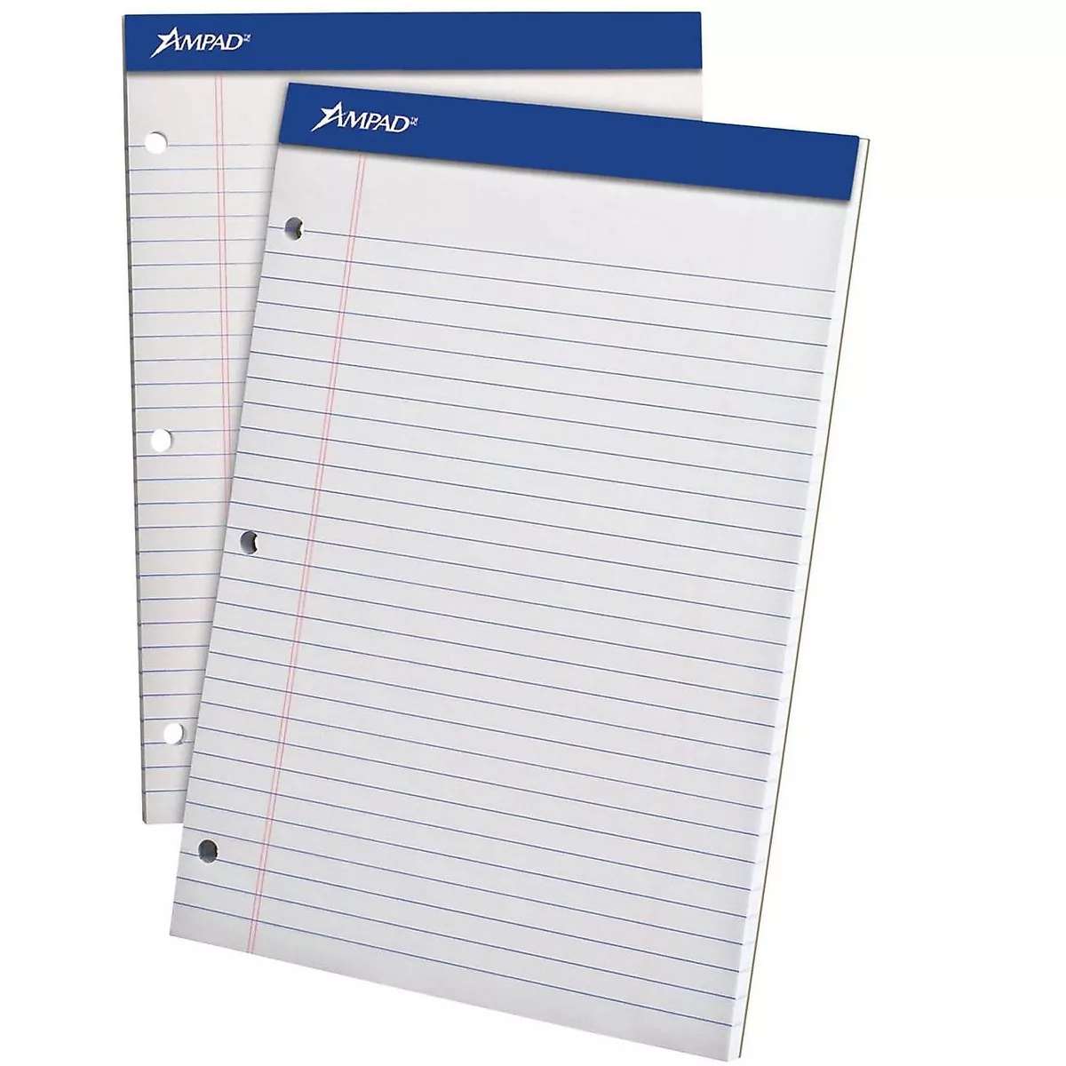 Ampad Double Sheets Pad Legal/Wide 8 1/2 x 11 3/4 White 100 Sheets 20244