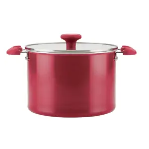 Rachael Ray Create Delicious 8pc Aluminum Nonstick Cookware Stacking Set Red