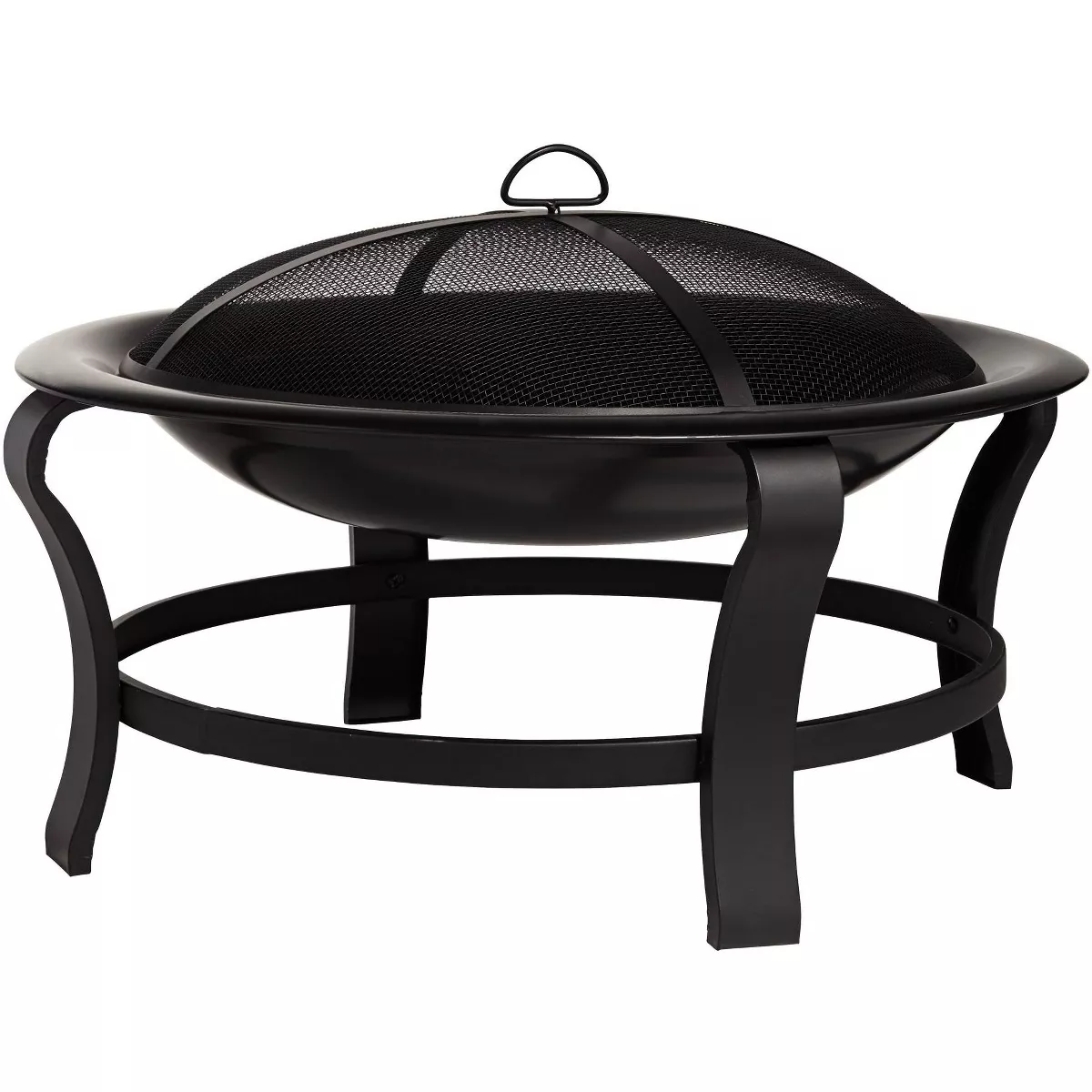 John Timberland Black Iron Outdoor Fire Pit Round 30