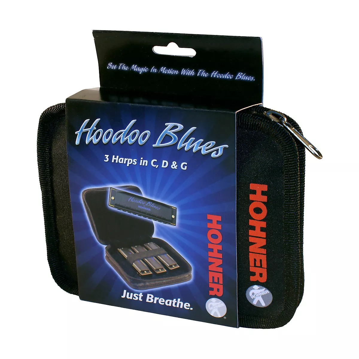 Hohner Hoodoo Blues Harmonica 3-Pack with Case C,D,G