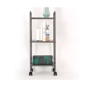 3 Shelf Wide Utility Storage Cart Gray - Room Essentials™
