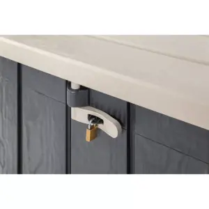 Toomax Stora Way All-Weather Resin Outdoor Horizontal Storage Shed Cabinet for Trash Cans and Yard Tools, 30 cu ft