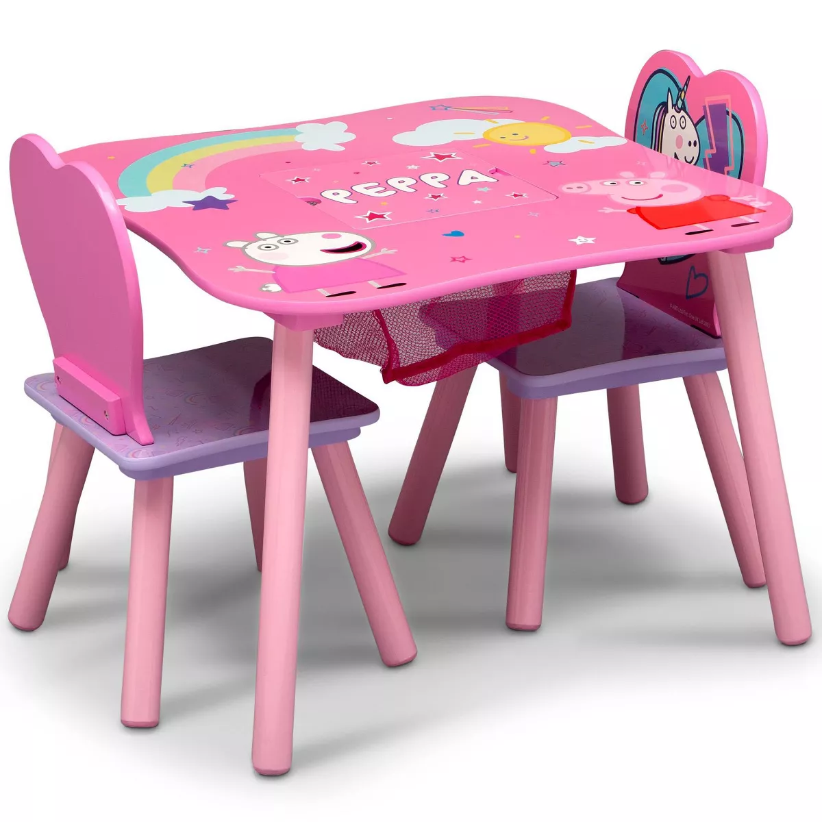 Peppa Pig Table and Chair Set with Storage - Delta Children