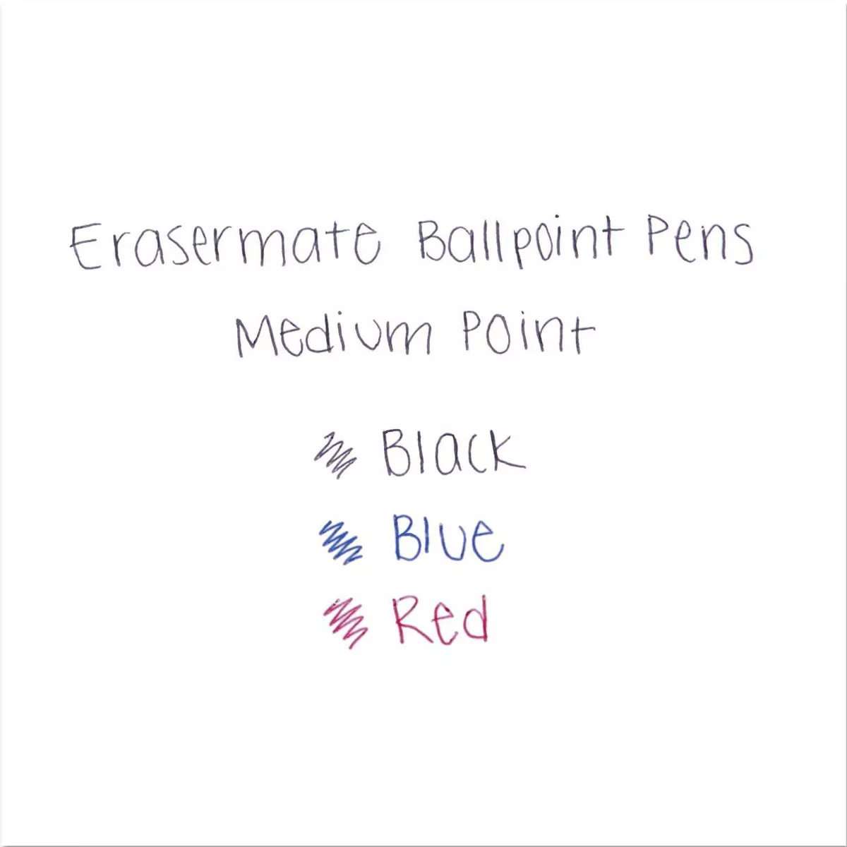 Paper Mate Eraser Mate 12pk Ballpoint Erasable Pens Medium - Black Ink