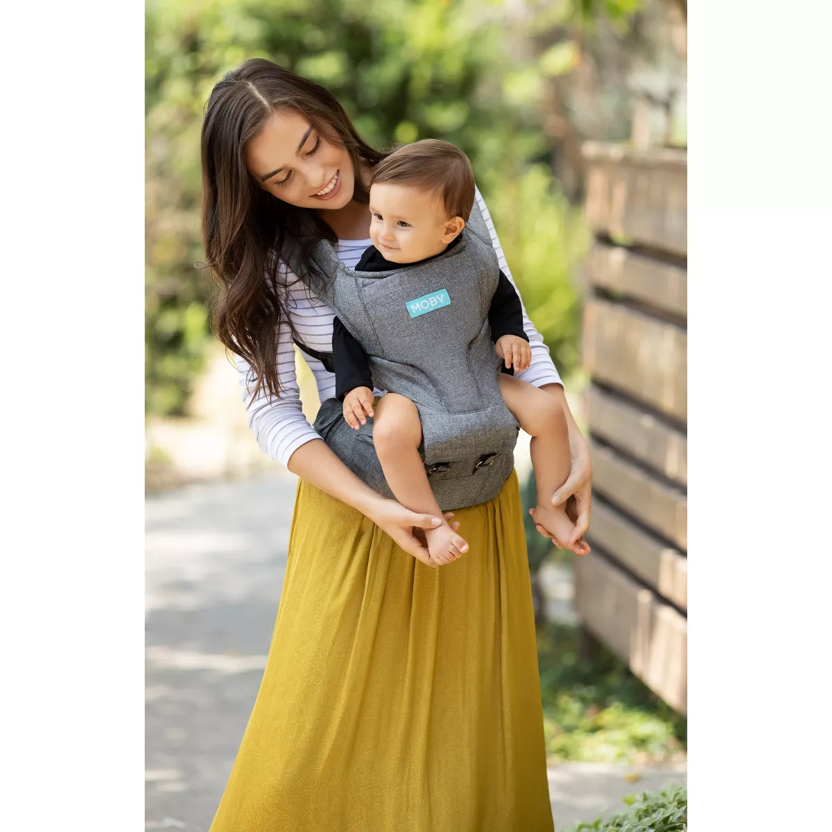 Moby 2-in-1 Baby Carrier + Hip Seat - Gray