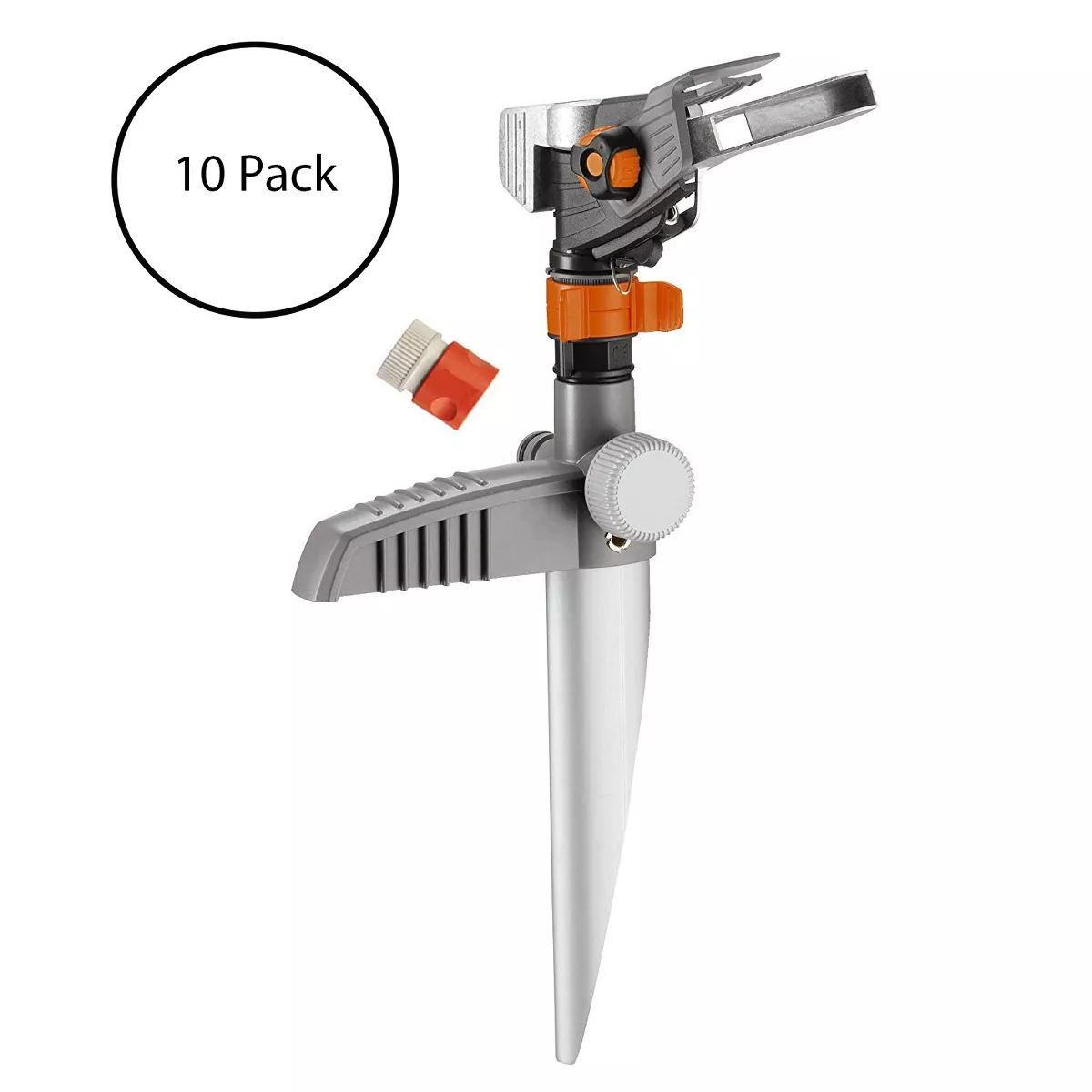 Gardena 5,200 Square Foot Pulsating Vertical Lawn and Garden Sprinkler on Spike for Watering and Irrigation (10 Pack)
